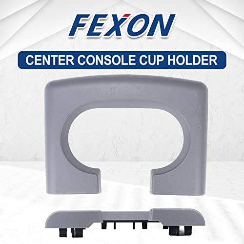 FEXON Center Console Cup Holder Replacement Pad Compatible with Ford F-150 2004-2014 Gray - Image 2
