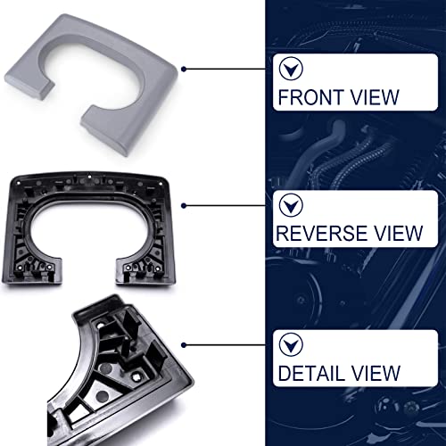 FEXON Center Console Cup Holder Replacement Pad Compatible with Ford F-150 2004-2014 Gray - Image 3