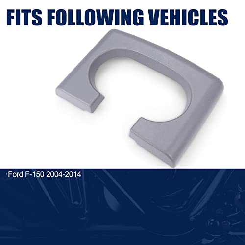 FEXON Center Console Cup Holder Replacement Pad Compatible with Ford F-150 2004-2014 Gray - Image 5