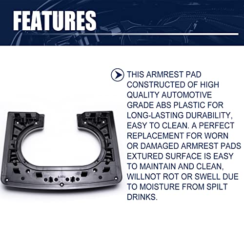 FEXON Center Console Cup Holder Replacement Pad Compatible with Ford F-150 2004-2014 Gray - Image 4