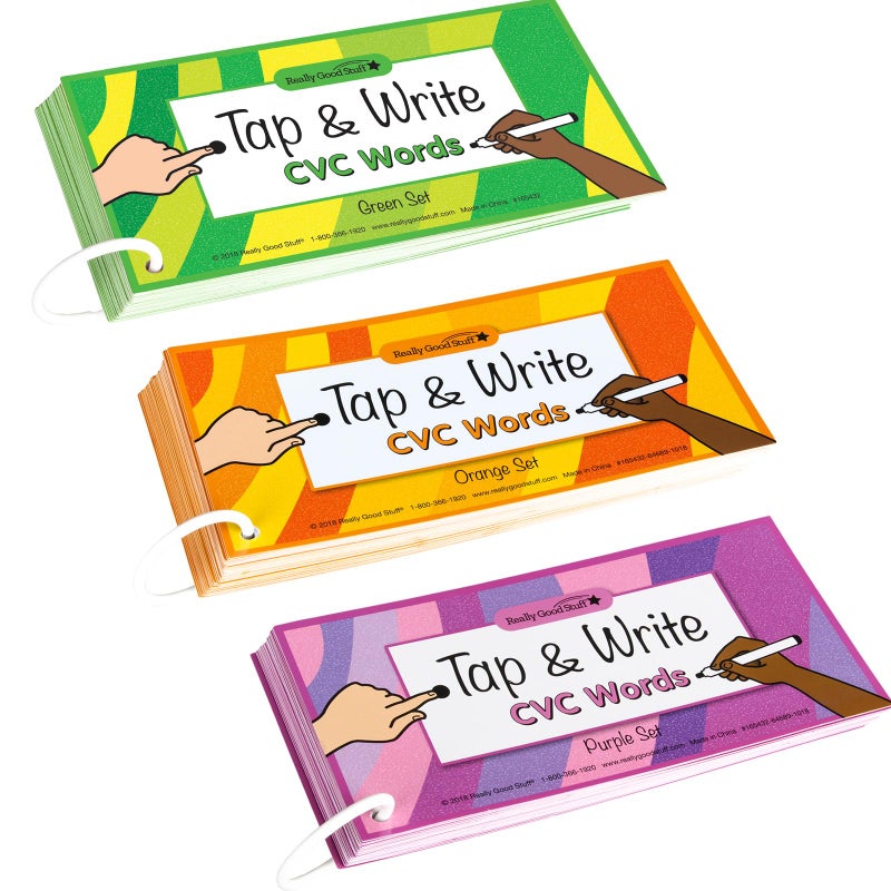 Really Good Stuff Tap and Write CVC Words - 120 Cards - Image 1