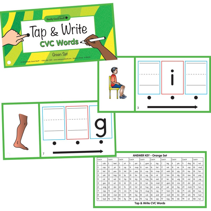 Really Good Stuff Tap and Write CVC Words - 120 Cards - Image 5