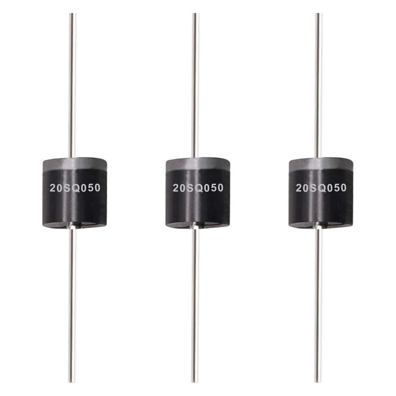 Tnisesm 20 Pcs 20SQ050 20A 50V Schottky Blocking Diode, Rectifiers Diode,Diode Axial Kit for Solar Panel - Image 1