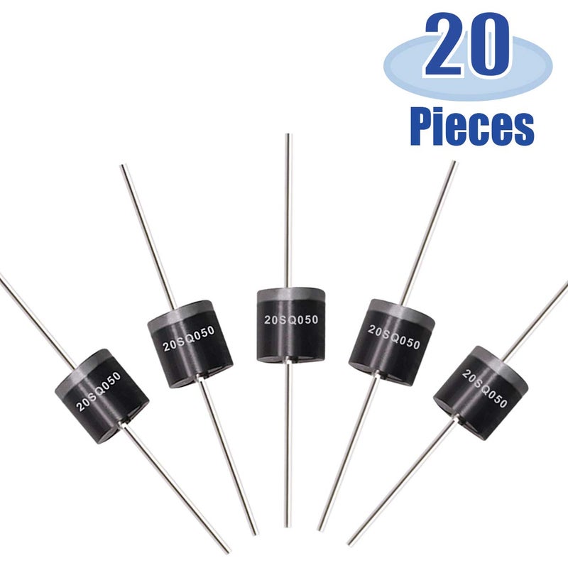 Tnisesm 20 Pcs 20SQ050 20A 50V Schottky Blocking Diode, Rectifiers Diode,Diode Axial Kit for Solar Panel - Image 3