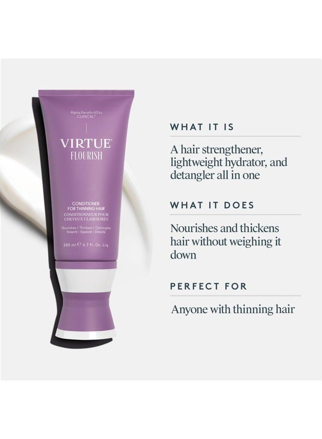 VIRTUE بلسم فيرتيو فلورش للشعر الخفيف | يغذي، يثخن، يفك تشابك الشعر الخفيف - Image 2