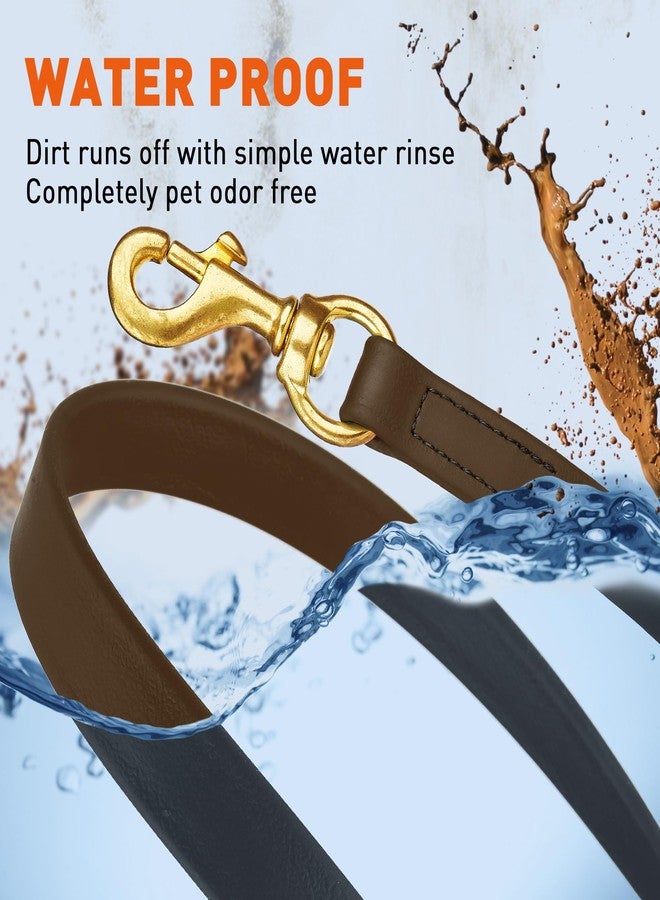 فايبر طوق كلاب فايبر K9 بيوثين المقاوم للماء للتدريب على التتبع، مناسب لكلاب شوتزهوند الرياضية والبحثية - حبل طويل مقاوم للروائح مع مشبك نحاسي صلب، مناسب للجراء متوسطة وكبيرة الحجم، 3/4 بوصة × 10 أقدام، لون بني شوكولاتة - Image 4