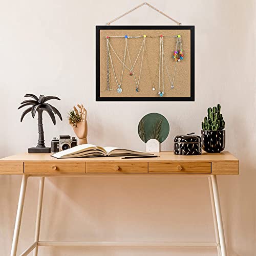 FEBSNOW Cork Board Bulletin Board 15.7 x 12 Inches with Rectangle Black Frame Hanging Pin for Office Home Message Board or Vision Board Decoration - Image 5