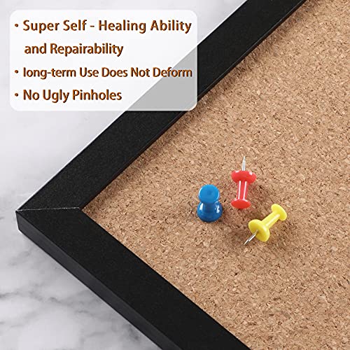 FEBSNOW Cork Board Bulletin Board 15.7 x 12 Inches with Rectangle Black Frame Hanging Pin for Office Home Message Board or Vision Board Decoration - Image 4