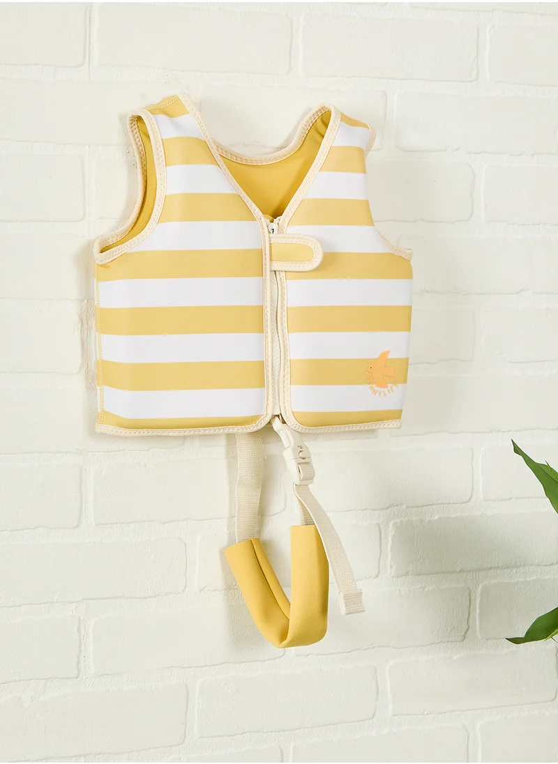 SUNNY LIFE Kids Swim Vest 2-3 Sid The Seagull Mustard Stripe