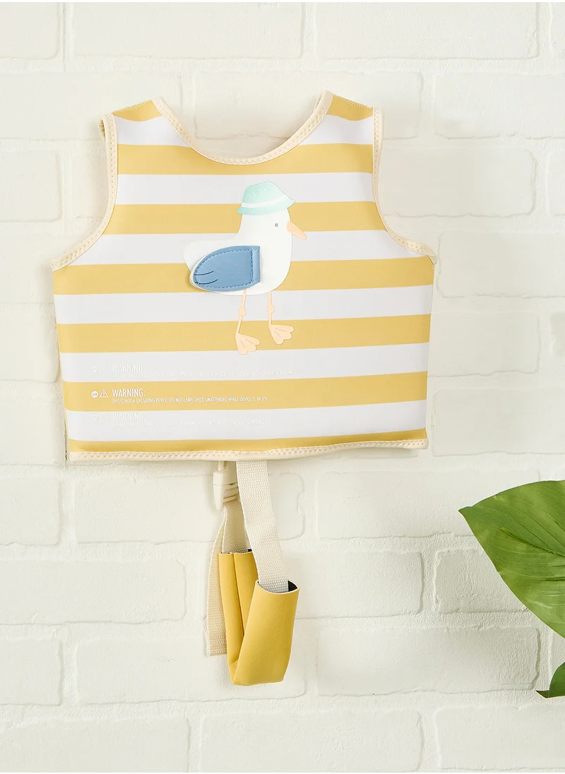 ساني لايف Kids Swim Vest 2-3 Sid The Seagull Mustard Stripe