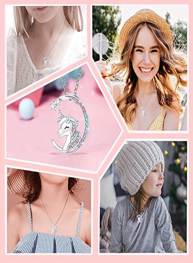 Luckilemon You are Magical Necklace for Girls Crystal Moon Pendant Necklaces Jewelry Gifts for Girls Daughter Granddaughter Niece Birthday - Image 2