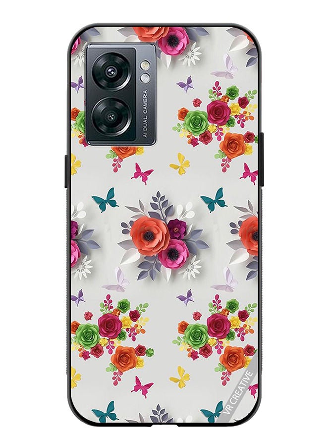 VR CREATIVE Protective Case Cover For OnePlus Nord N300 Flower Design Multicolour - Image 1