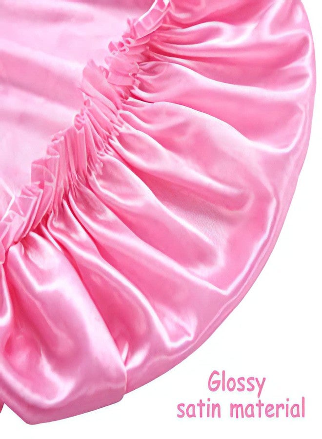 ROYBENS 4PCS Satin Bonnets for Women, Silk Hair Bonnet for Sleeping, Silky Sleep Cap for Curly Hair Braids, A - Image 5