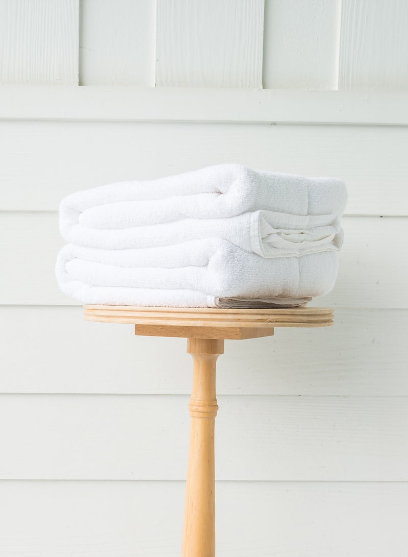 أميريكان لينين منشفة حمام ملمس ريش 550 جرام لكل متر مربع 100% قطن تيري 70x140 سم - ملمس فاخر فائق الامتصاص سريع الجفاف - Image 4