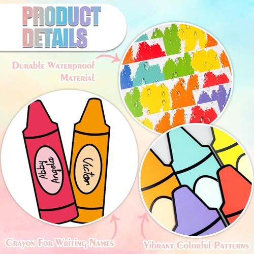 VABAMNA 63Pcs Classroom Bulletin Board Decorations Set - Welcome to Our Pack Crayon Cutouts with Border Trims for School Classroom Door Home Wall Decorations - Image 4