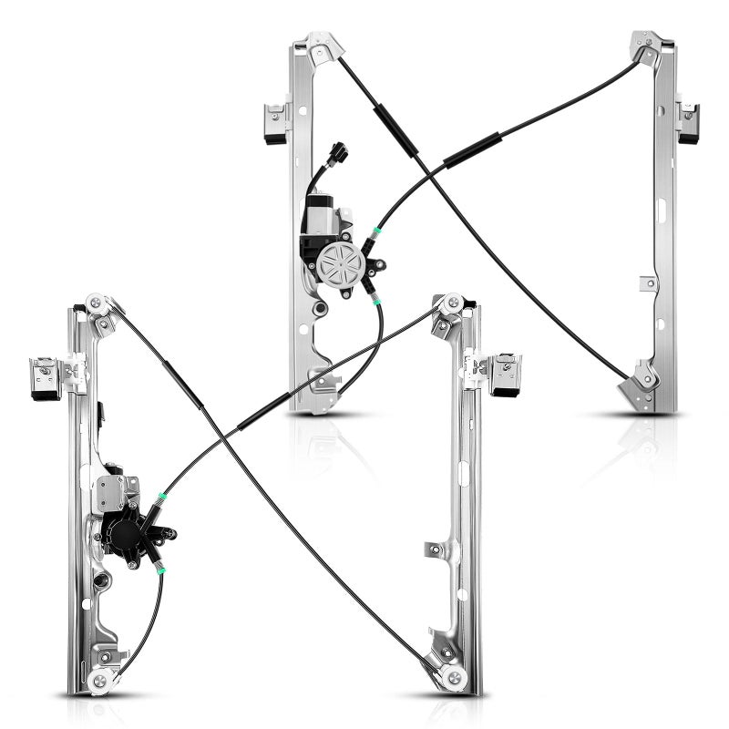 YHTAUTO Front Driver and Passenger Side Power Window Regulator with Motor for Chevrolet Silverado Tahoe GMC Yukon XL Sierra Escalade 20002006 Set of 2