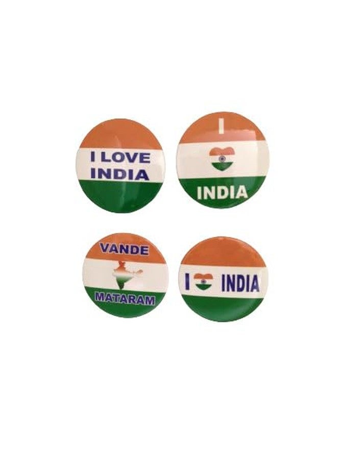 Nimida Indian Flag Badge for Republic and Independence Day| Mixed Design | Metal & Plastic | Size 4.5 cm | Pack of 24 - Image 2