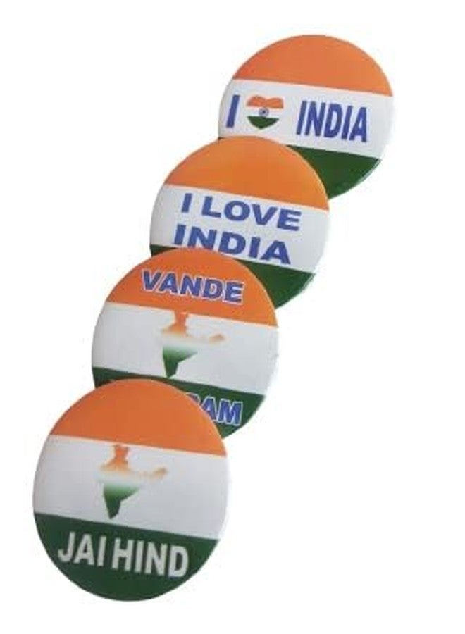 Nimida Indian Flag Badge for Republic and Independence Day| Mixed Design | Metal & Plastic | Size 4.5 cm | Pack of 24 - Image 3