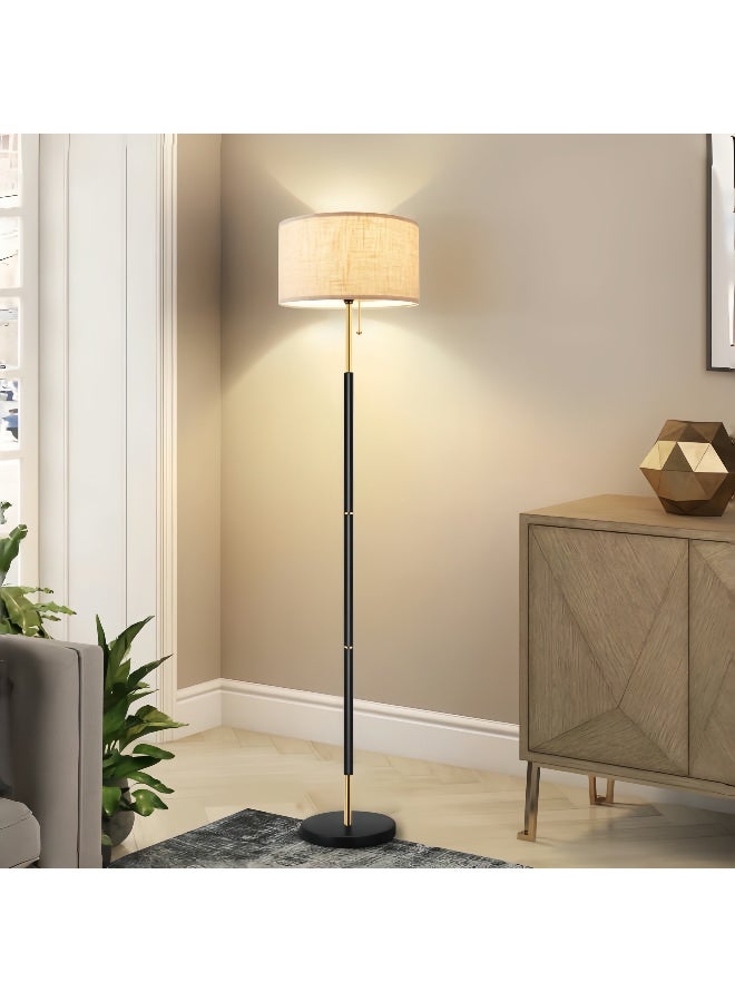 SHEIDLIN Modern Dimmable LED Floor Lamp with 3 Control Ways, 3 Color Modes Linen Shade for Living Room Bedroom Home Decoration - Image 1