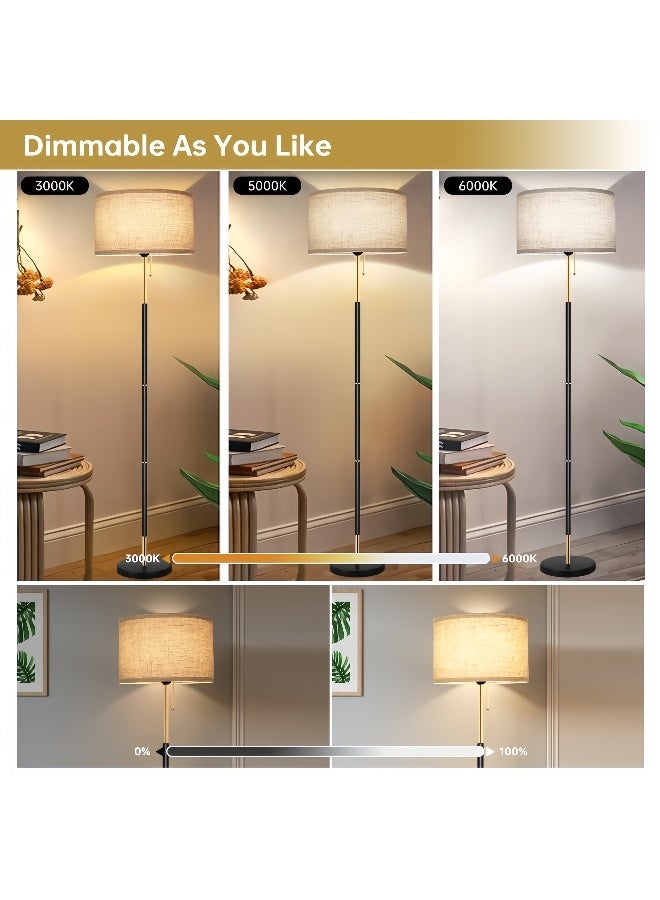 SHEIDLIN Modern Dimmable LED Floor Lamp with 3 Control Ways, 3 Color Modes Linen Shade for Living Room Bedroom Home Decoration - Image 4
