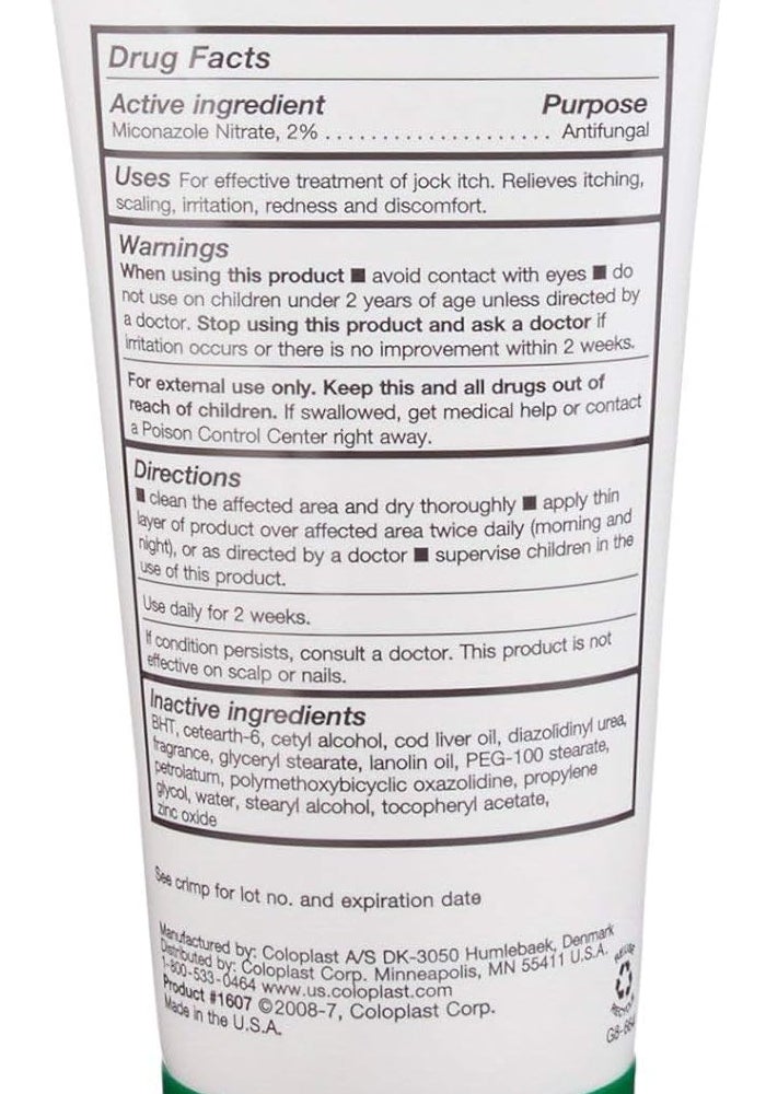 Coloplast Baza Antifungal Moisture Barrier Cream - 5 oz Tube with 2% Miconazole Nitrate - Image 2