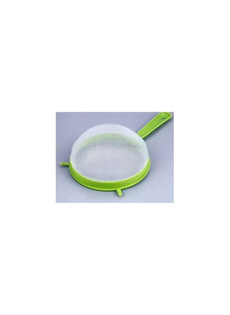 Generic - Plastic Fine Mesh Sieve with Handle, Wide Neck Fine Strainer Sieve for Flour, Juice, Tea for Kitchen (Multicolor, 20cm) - Image 1