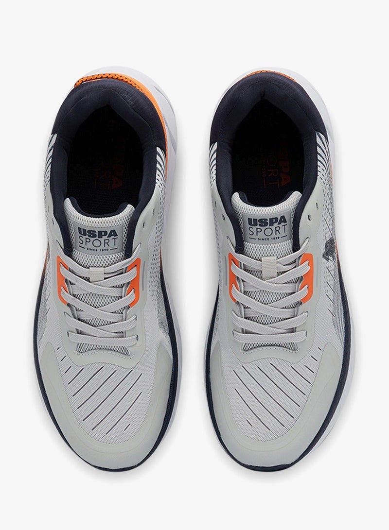 U.S. Polo Assn. Men's Grey Low-Top Sneakers - Lightweight Shoes Lace-Up Design, Comfortable for Everyday Outfits - Image 4