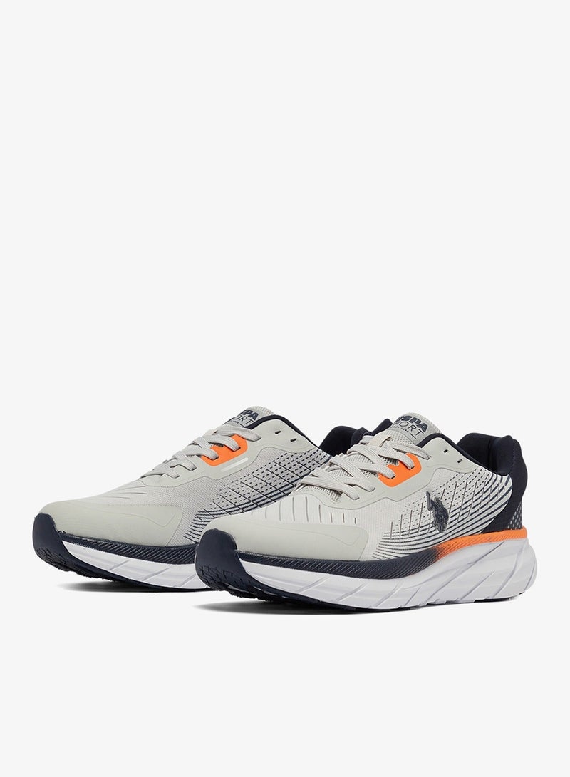 U.S. Polo Assn. Men's Grey Low-Top Sneakers - Lightweight Shoes Lace-Up Design, Comfortable for Everyday Outfits - Image 2