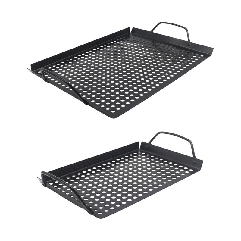 HEVASNEK Grill Plate with Holes Versatile Grill Plate for Indoor and Outdoor Use Durable Roasting Plate Outdoor Cooking Essential Perfect for Vegetables and Meats - Image 3