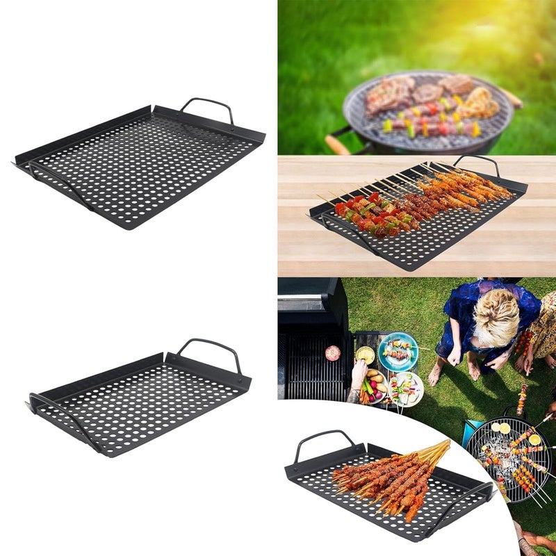HEVASNEK Grill Plate with Holes Versatile Grill Plate for Indoor and Outdoor Use Durable Roasting Plate Outdoor Cooking Essential Perfect for Vegetables and Meats - Image 5