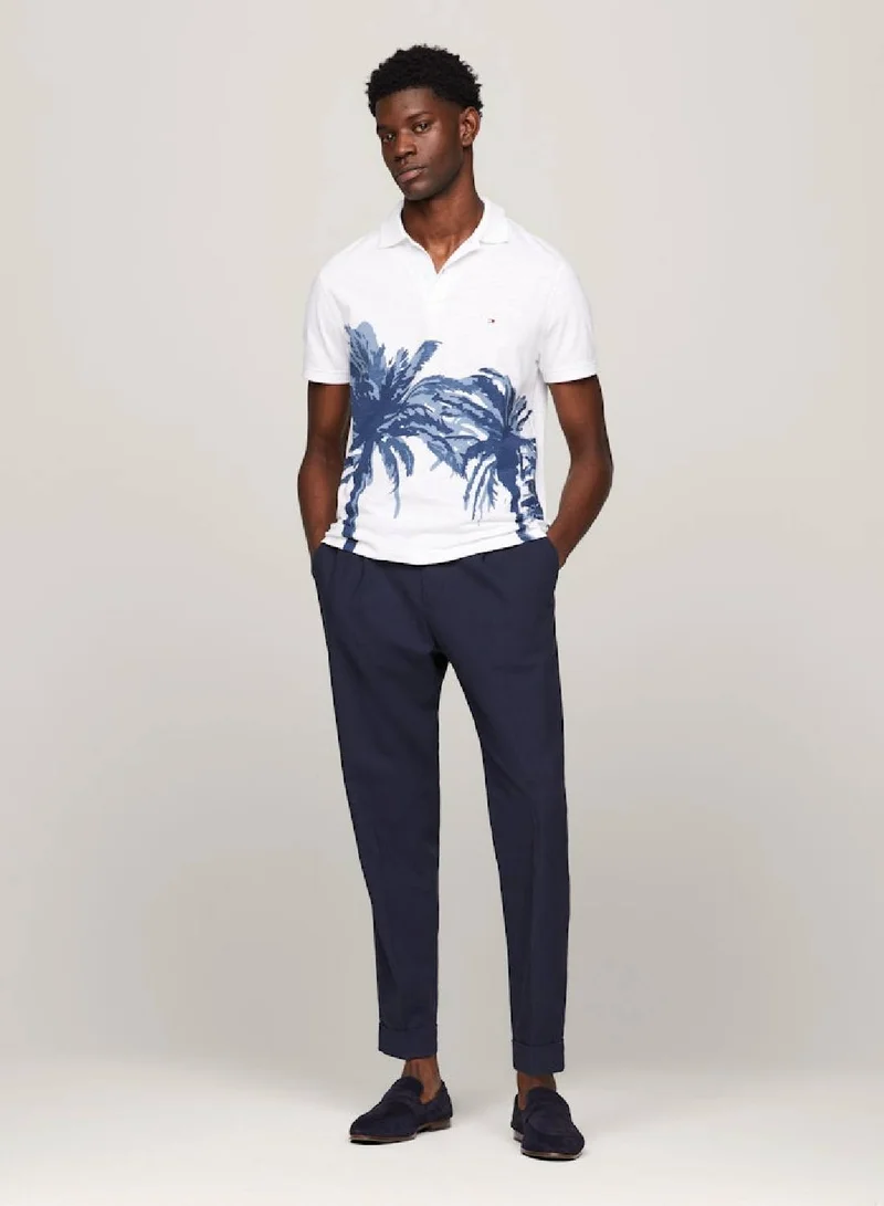 TOMMY HILFIGER Palm Print Regular Fit Polo