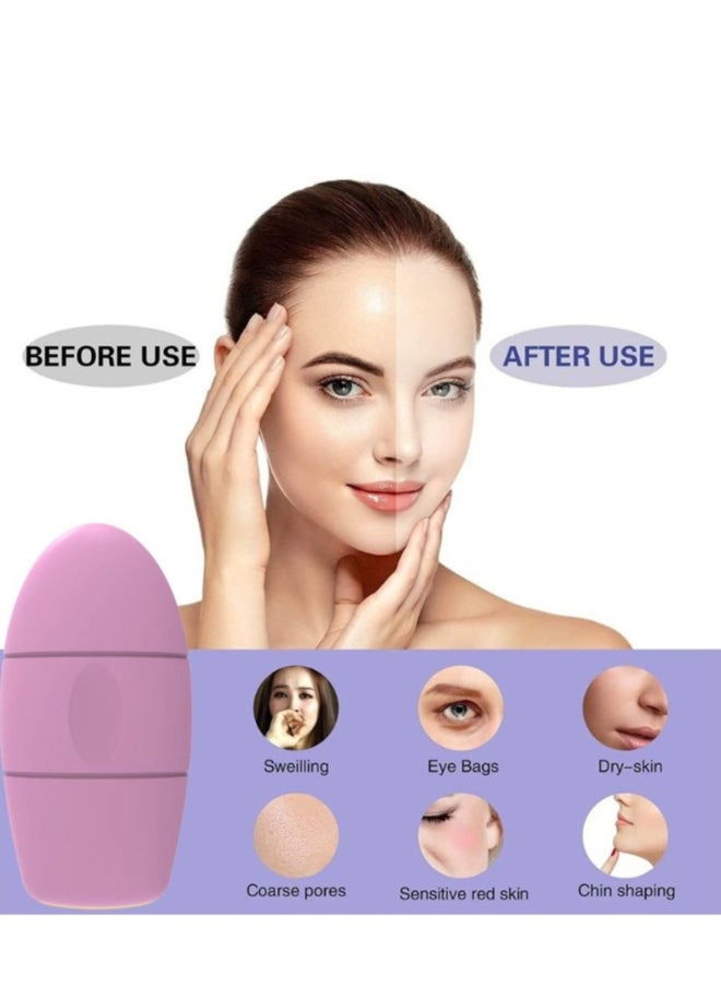 Prime by javaudan Ice Mold Ice Maker for Face with Anti-Leak& Drip System, Contour Cube Ice Roller, Silicone Ice Holder for Face Ice Face Roller Skin Care Tools Gift for Women Pink  - Image 4