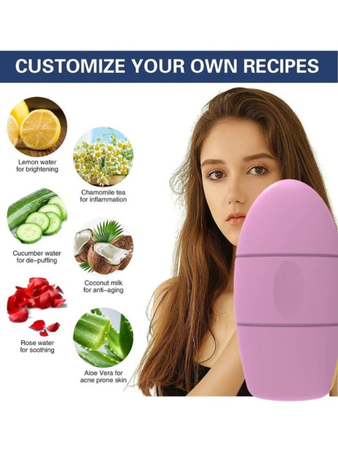 Prime by javaudan Ice Mold Ice Maker for Face with Anti-Leak& Drip System, Contour Cube Ice Roller, Silicone Ice Holder for Face Ice Face Roller Skin Care Tools Gift for Women Pink  - Image 3