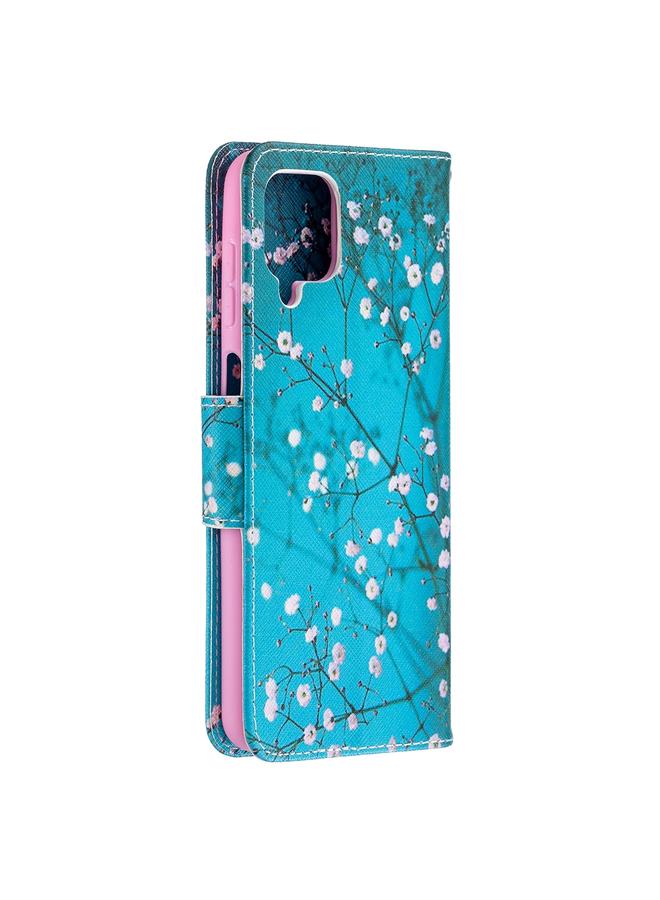 S-TOP Case For Samsung Galaxy A12 Colored Drawing Pattern Horizontal Flip Leather Case with Holder & Card Slots & Wallet - Image 3
