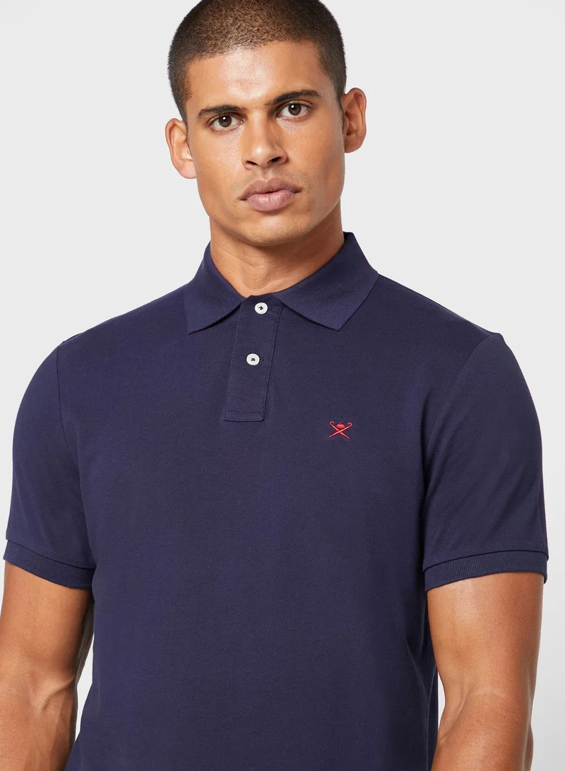 Hackett Logo Slim Fit Polo