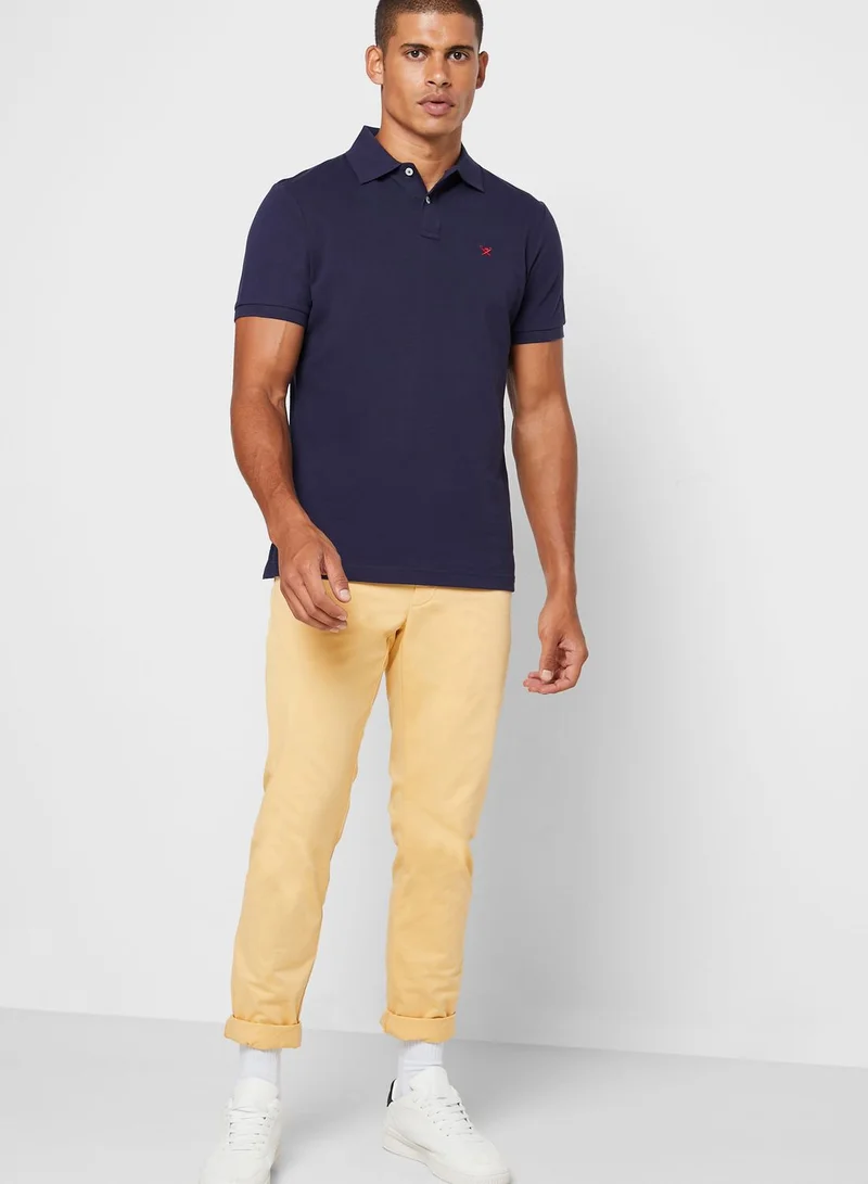 Hackett Logo Slim Fit Polo