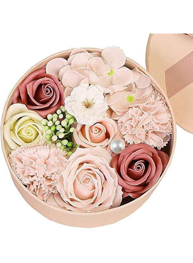 erorex Beautiful Flora Scented Roses Carnation Flower Bath Soap With Stem Flower Soap In Gift Box Gift For Birthday Valentine'S Day Mother'S Day Pink - Image 1