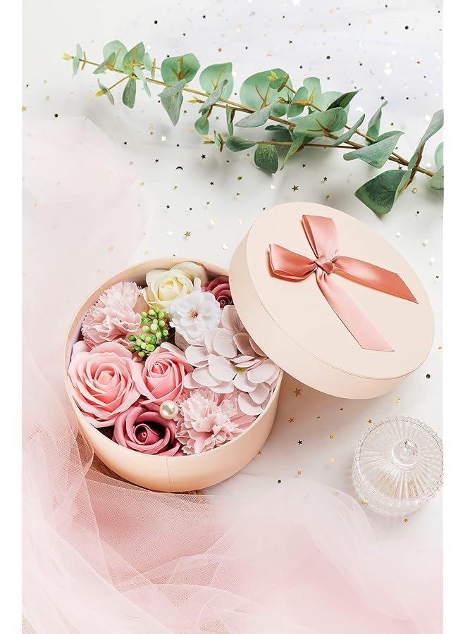 erorex Beautiful Flora Scented Roses Carnation Flower Bath Soap With Stem Flower Soap In Gift Box Gift For Birthday Valentine'S Day Mother'S Day Pink - Image 4