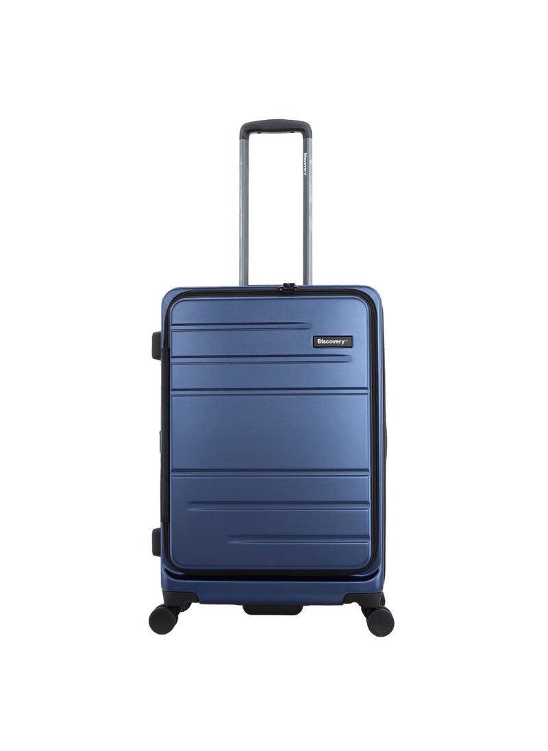 Discovery Patrol Hardside Check-In Medium Travel Suitcase, 100% PC Durable Ultra Lightweight Hard Shell Expandable Luggage, 4 Double Wheel, TSA Lock Trolley Bag Black (60 cm/24 Inch) Metallic Blue. - pzsku/ZE01B4B318A46D04EB8B9Z/45/_/1720621991/9d10ab5b-f389-4784-9720-b43b85a957b6