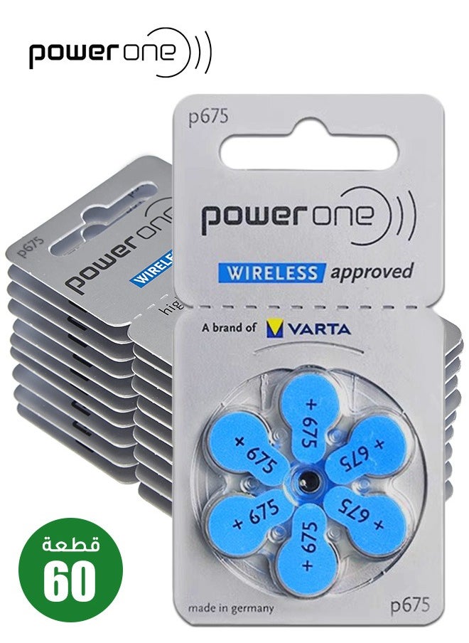 باور ون - 60 بطارية لبطاريات سماعات الأذن، 1.4 فولت جهد عالي، بطارية ساعة - Image 1