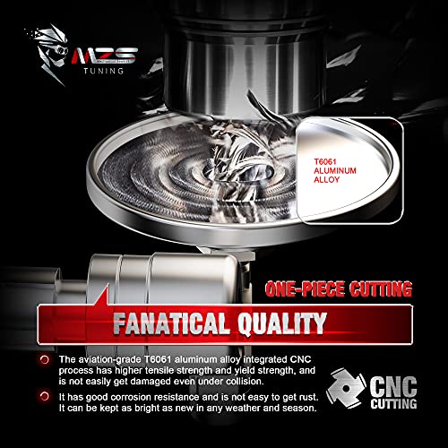 MZS 1 Inch Bar End Mirrors Motorcycle Rear View Mirror handlebar Accessories Standard Hollow Convex Round 6061 T6 Aluminum Black Compatible with Touring Cruiser Sportster Softail Dyna Street Chopper - Image 5