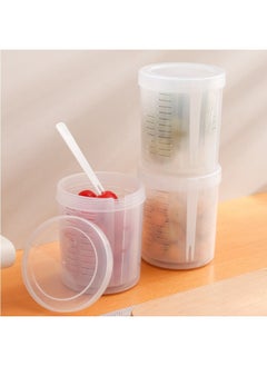 Round Portable Fruit Preservation Storage Box With Fork Double-layer Draining Refrigerator Nut Cereal Sealed Box For Work-Specifications:Transparent