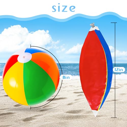 WEILAIDI 12 Beach Balls12 Pack Inflatable Balls for KidsBeach Toys for KidsPool Balls Pool Toys Birthday Party Supplies Favors Luau DecorationsBeach Balls Bulk Summer Water Games - Image 5