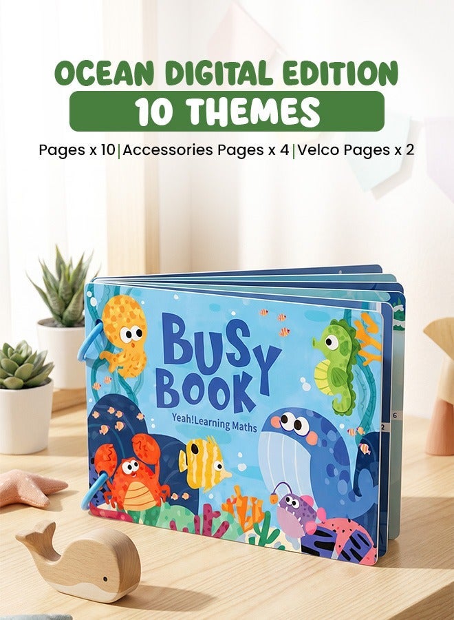 كتاب أنشطة من قماش الفيلت مونتيسوري للأطفال – لوحة ألغاز تعليمية ثلاثية الأبعاد وكتاب تعلم ما قبل المدرسة مع مفاهيم الأبجدية، الرياضيات، الأيام والطقس، لعبة مونتيسوري تعليمية للأطفال، الأولاد والبنات من عمر 3 سنوات وما فوق - Image 4