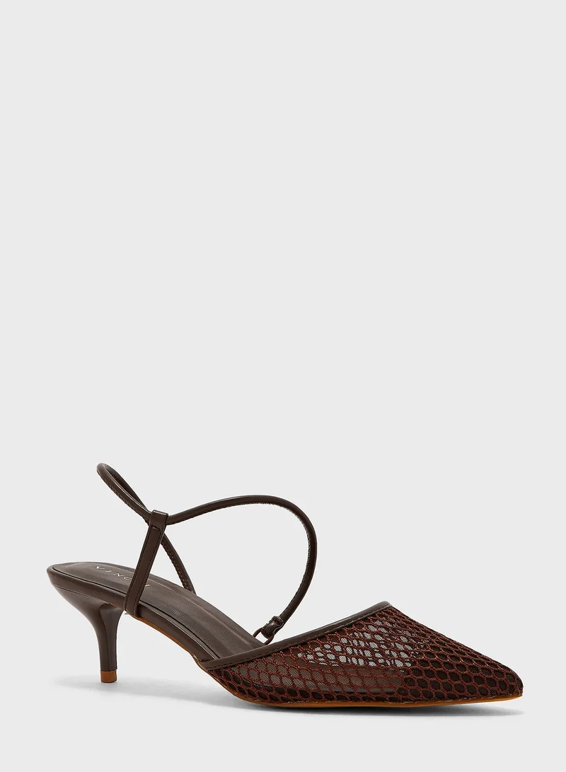 Vincci Ankle Strap Mid Heel Sandals