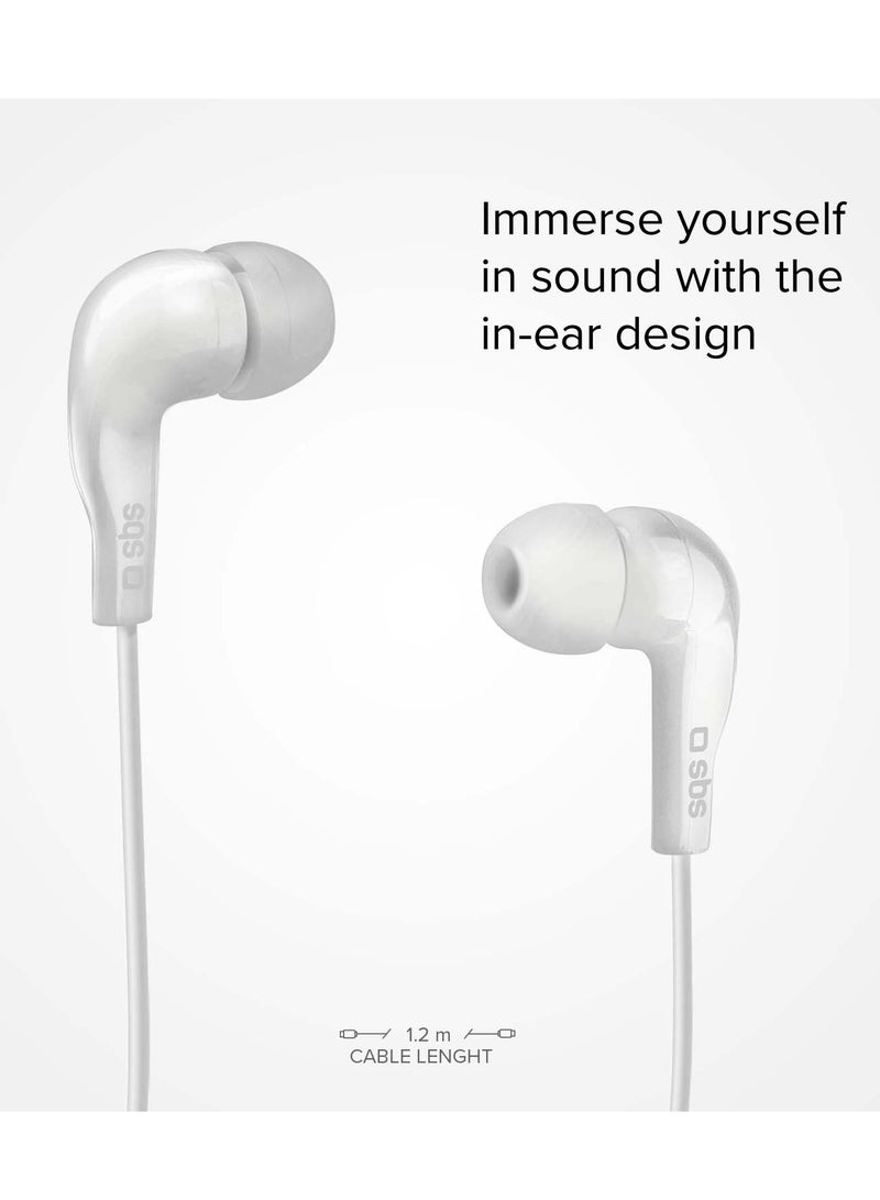 SBS In-ear stereo headset Studio Mix 10, jack 3.5 mm with microphone and  answer button  - Image 3