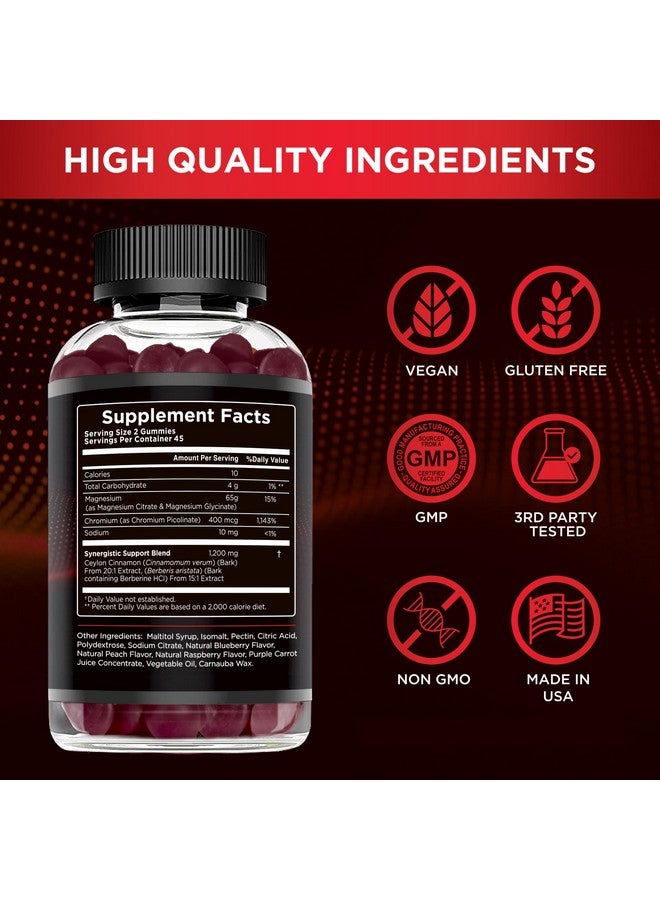 Effective Nutra EFFECTIVE NUTRA Berberine Gummies with Ceylon Cinnamon | Sugar-Free Supplement 1200mg for Blood Sugar Support, Heart Health, Energy | 45-Day Supply, Natural Berry Flavor, Made in USA (90 Count) - Image 4