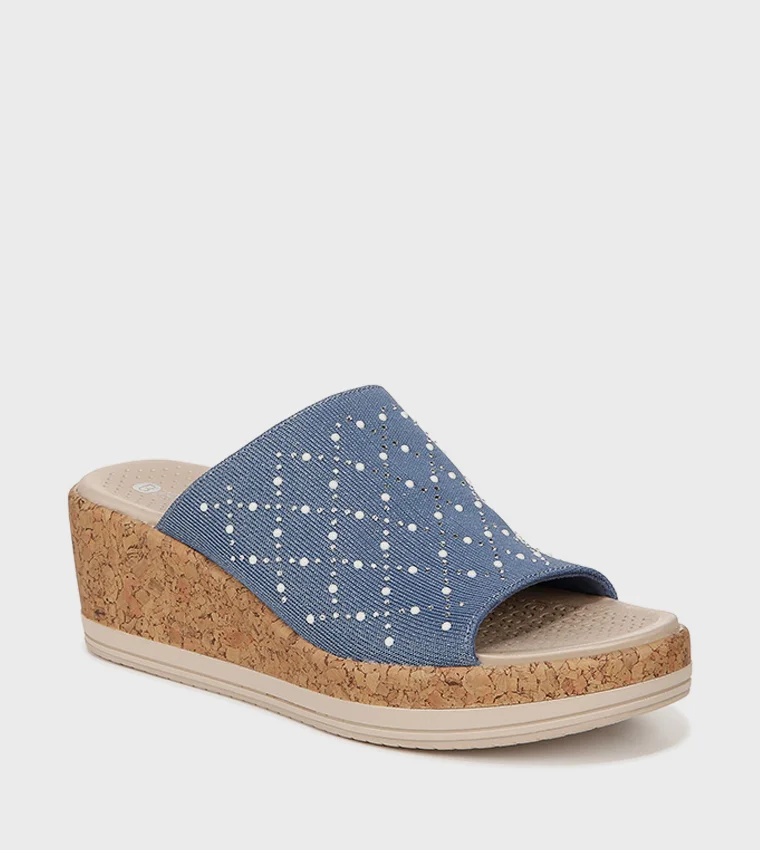 ناتشورالايزر NAROYALL Embellished Open Toe Wedge Sandals