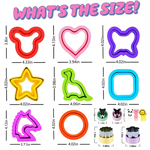 BANIC Sandwich Cutter for Kids, BANIC 26pcs Sandwich Cutter and Sealer Set, Uncrustable Maker,Crustless Sandwich Cutters Shapes for Girls Boys, Lunch & Bento Box Accessories,Bread Cookie Cutters for kids - Image 5