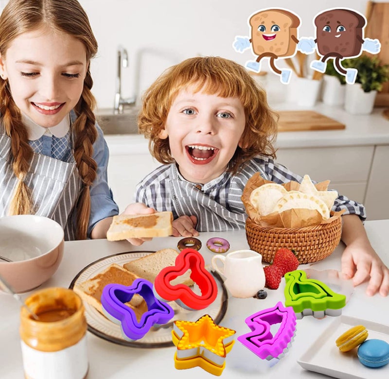 BANIC Sandwich Cutter for Kids, BANIC 26pcs Sandwich Cutter and Sealer Set, Uncrustable Maker,Crustless Sandwich Cutters Shapes for Girls Boys, Lunch & Bento Box Accessories,Bread Cookie Cutters for kids - Image 4